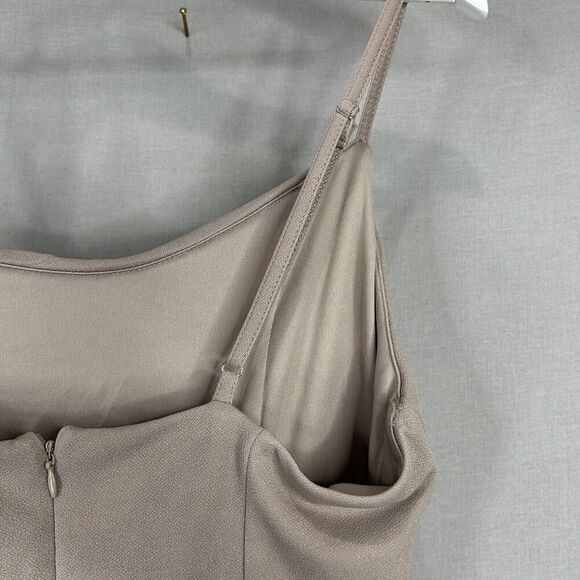 Birdy Grey Womens Dress Large Pink Cowl Flowy Side Slit Gown Formal Bridesmaid - Picture 7 of 11